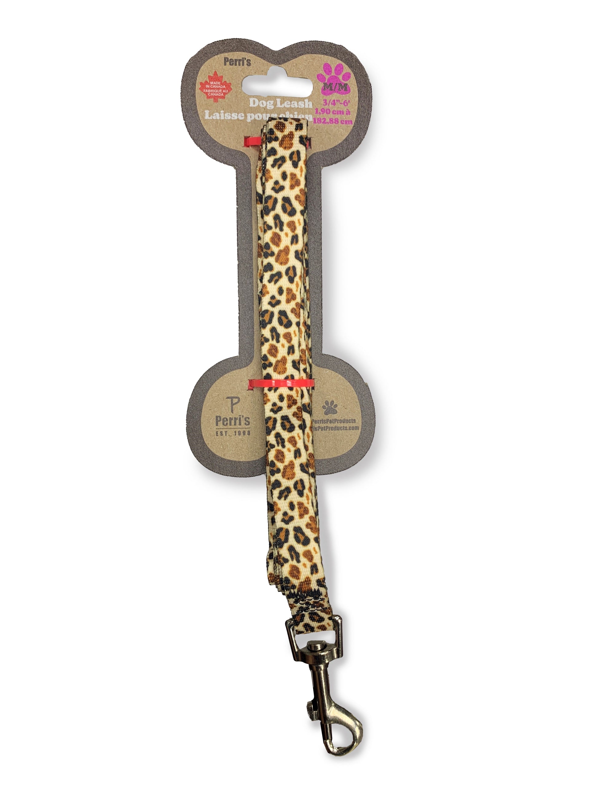 perri's pet products, dog leash, cheetah print gold