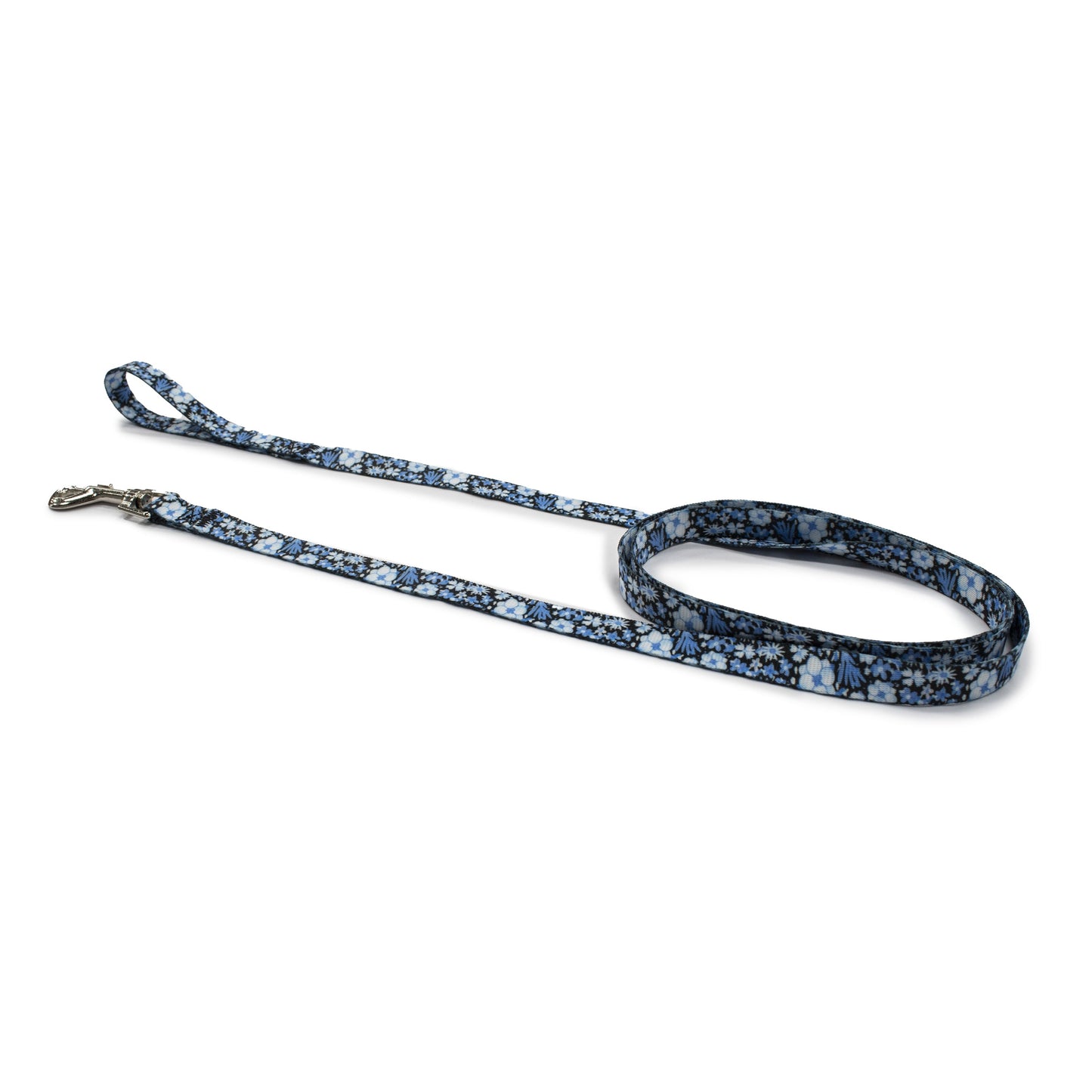 perri's pet products, dog leash, blue floral