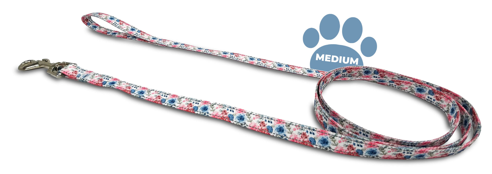 reflective rosalicious, perri's pet products, dog leash, medium