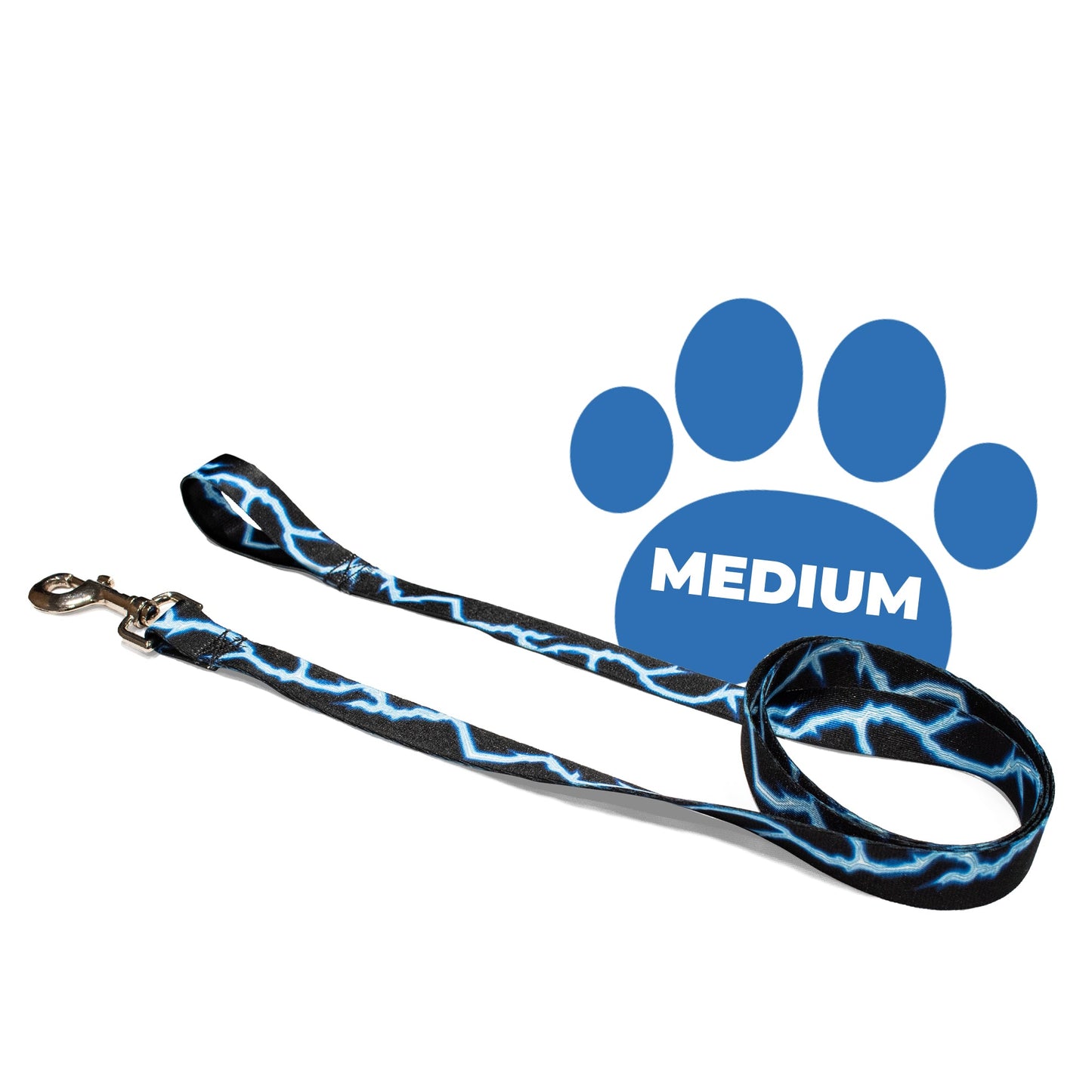 Blue Lightning Bolt Dog Leash