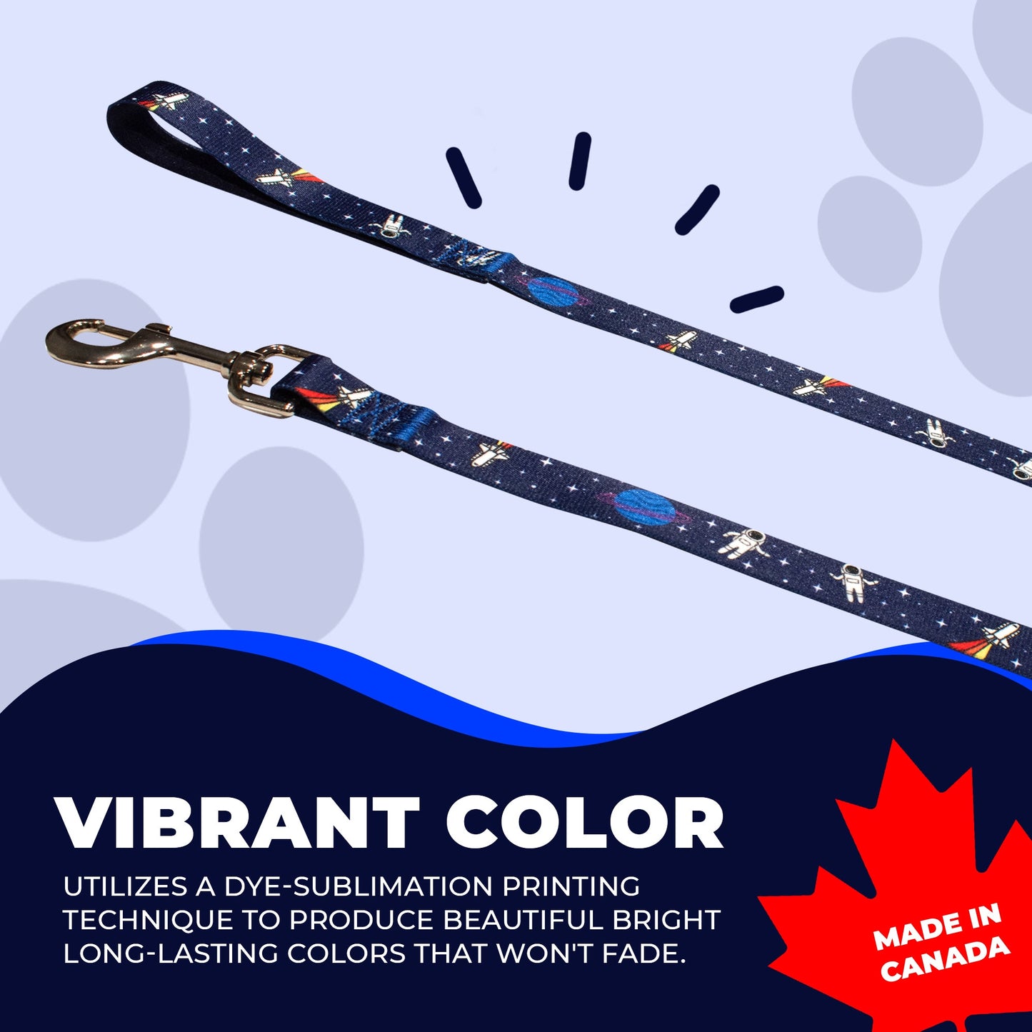 perri's pet products, dog leash, blue space, made in canada