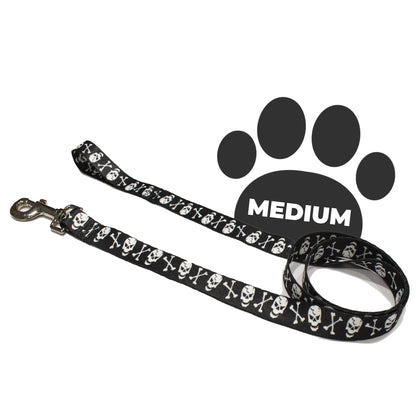 perri's pet products, dog leash, black and white skulls