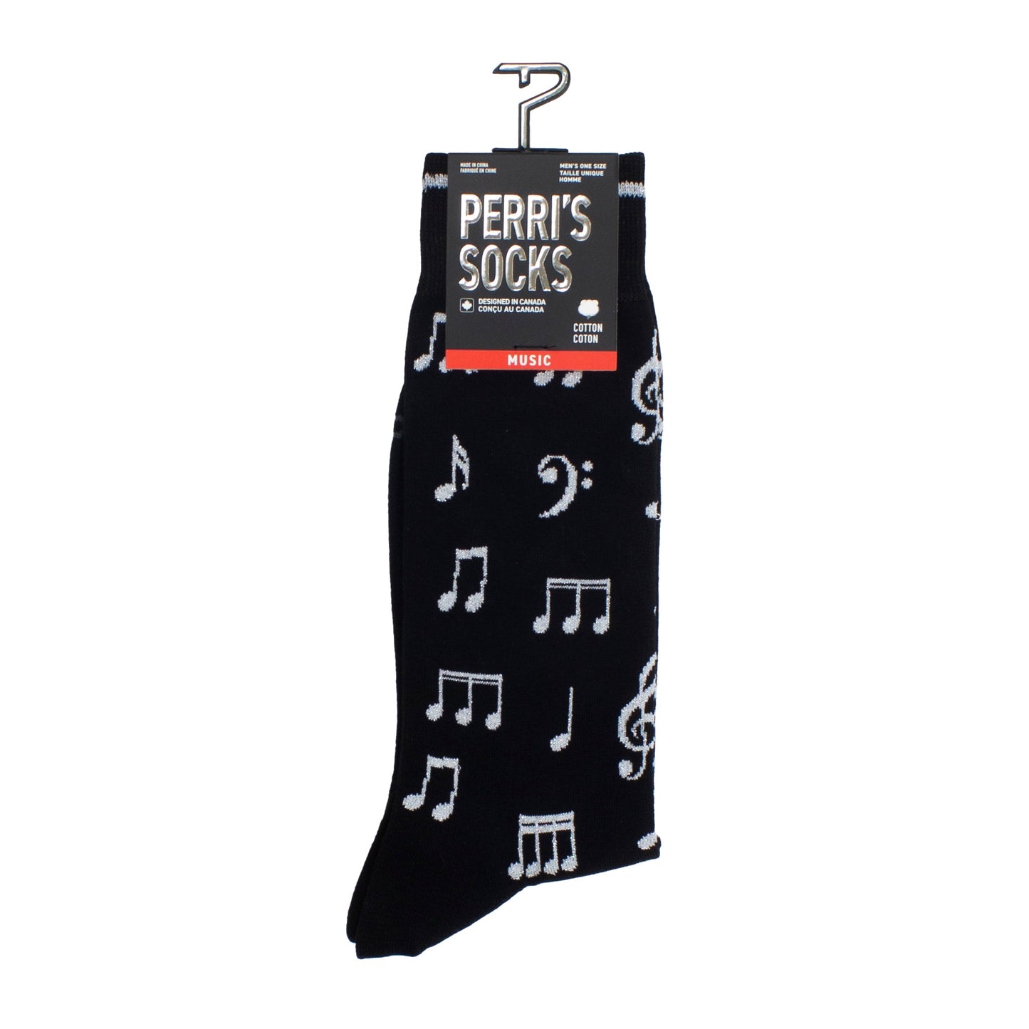 MUSIC NOTES CREW KNIT IN SOCKS, 1 PAIR