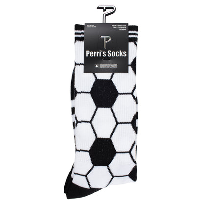 SOCCER BALL CREW SOCKS, 1 PAIR