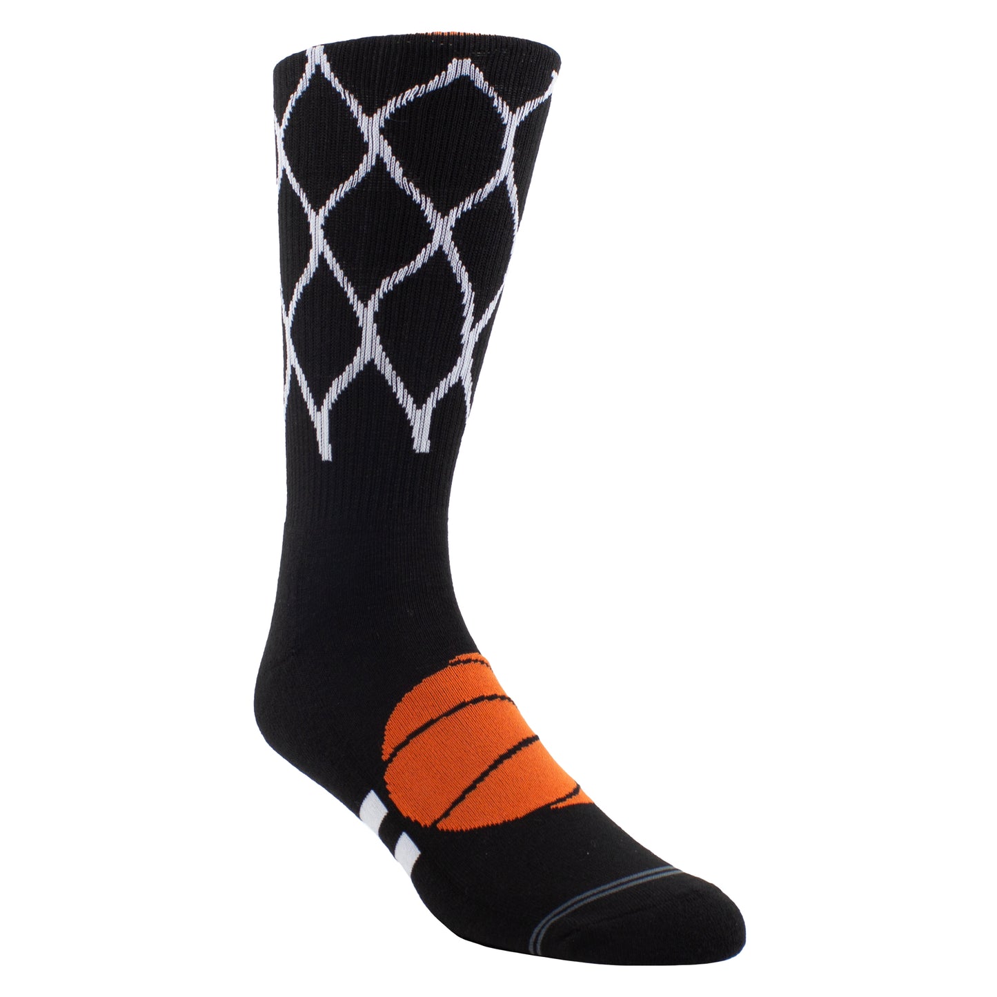 BASKETBALL & NET CREW SOCKS, 1 PAIR