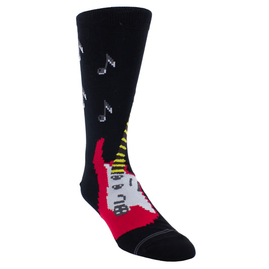 RED GUITAR SOCKS, 1 PAIR