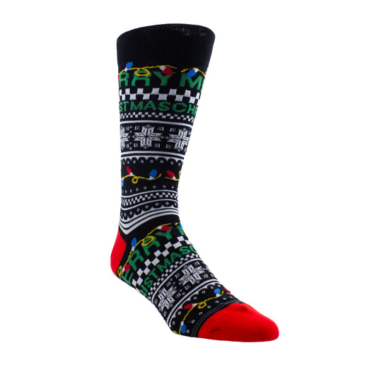 UGLY XMAS SWEATER LIGHTS SOCKS, 1 PAIR
