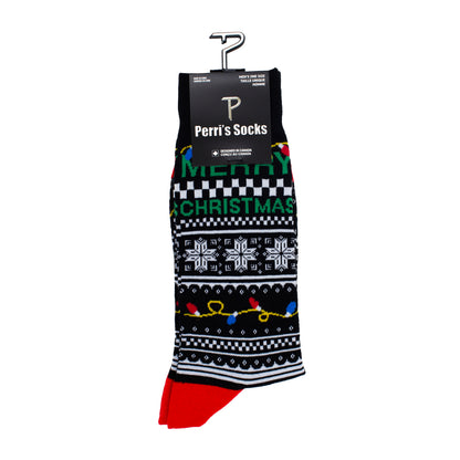 UGLY XMAS SWEATER LIGHTS SOCKS, 1 PAIR
