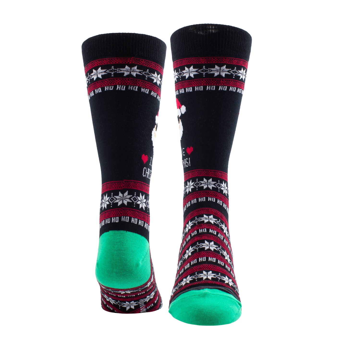 UGLY XMAS SWEATER HO HO HO SOCKS, 1 PAIR
