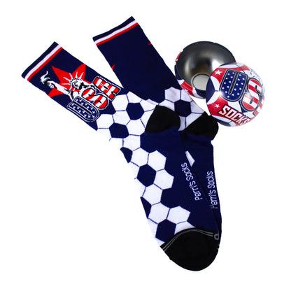 U.S.A. SOCK-ER BALL TIN, 1 PAIR