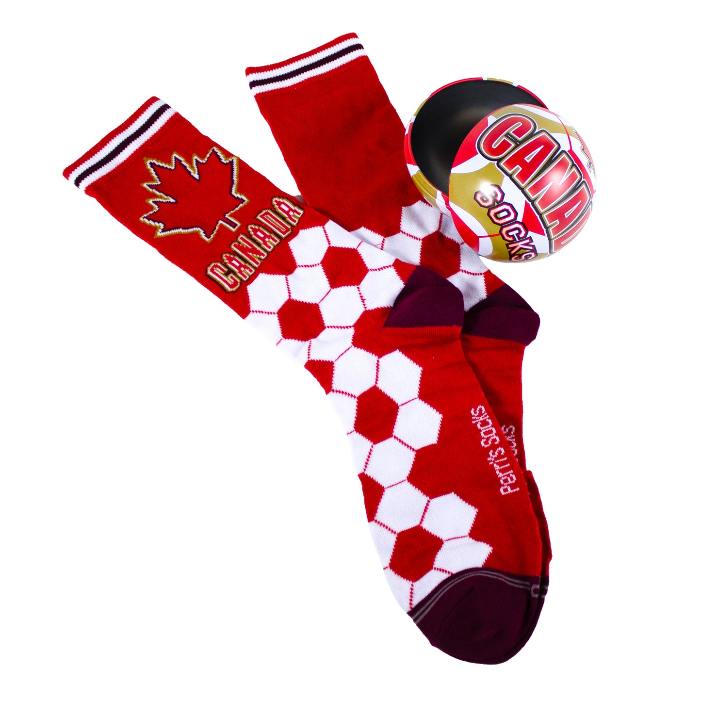 CANADA SOCK-ER BALL TIN, 1 PAIR