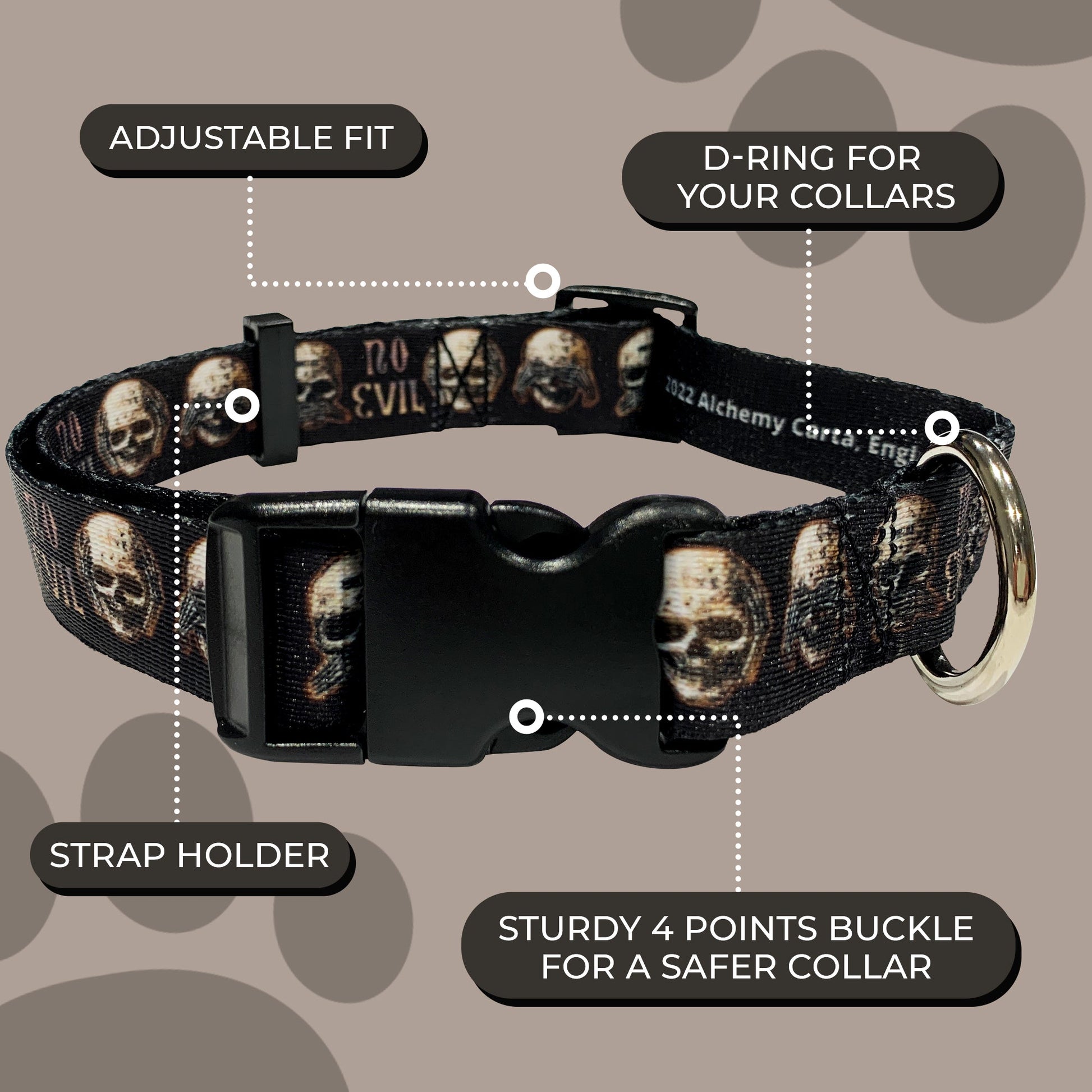 perri's pet products, dog collar, alchemy no evil