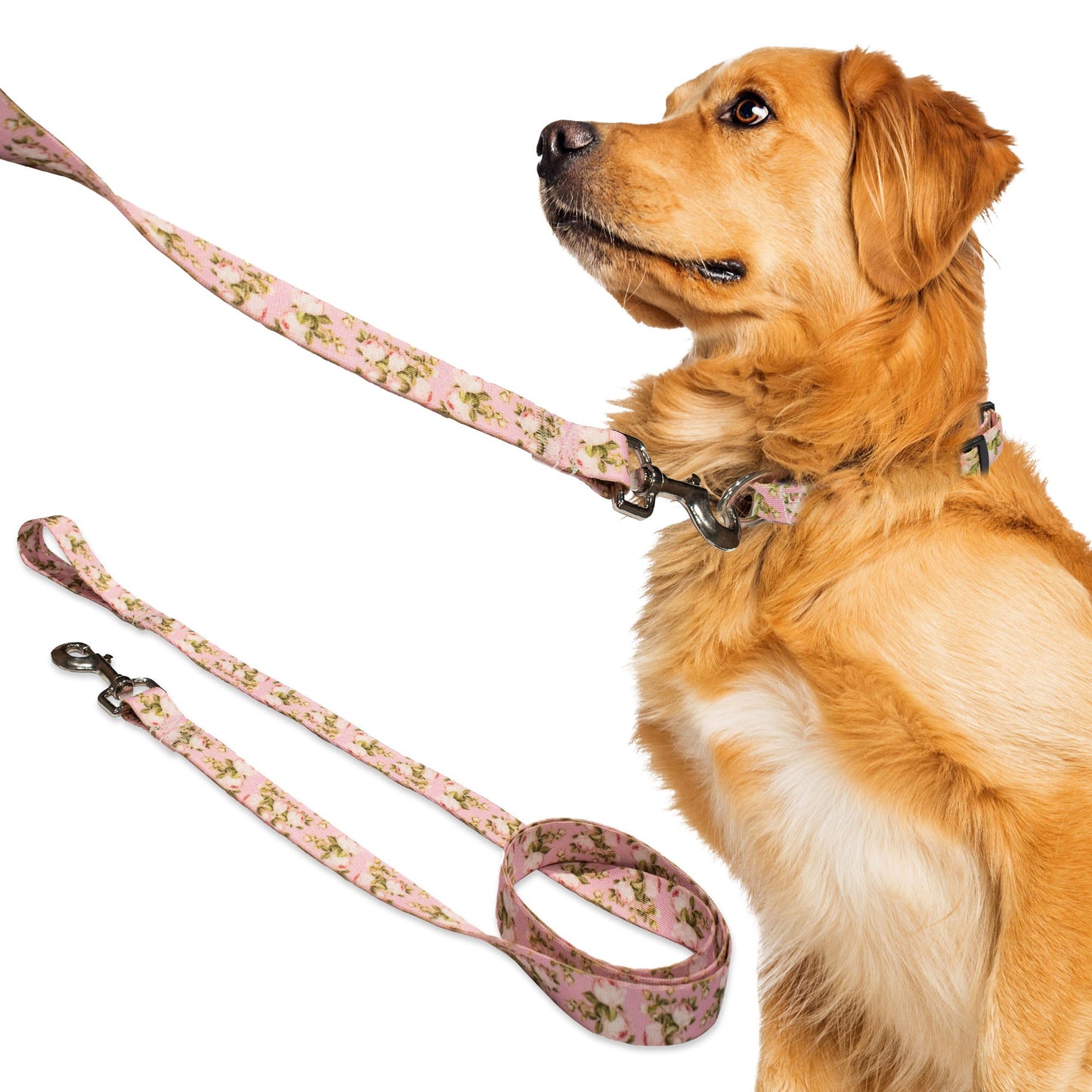 perri's pet products, dog leash, pink rose