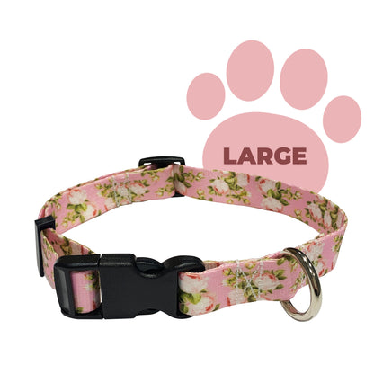 perri's pet products, dog collar, pink rose