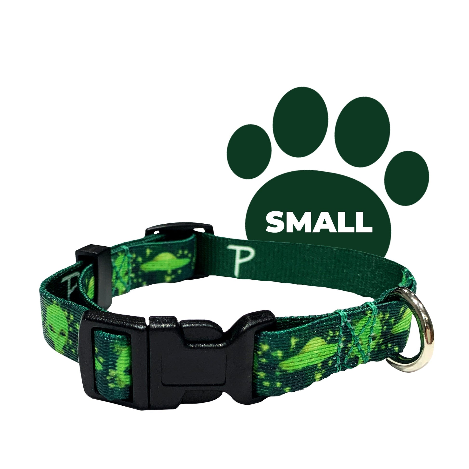 perri's pet products, dog collar, green aliens