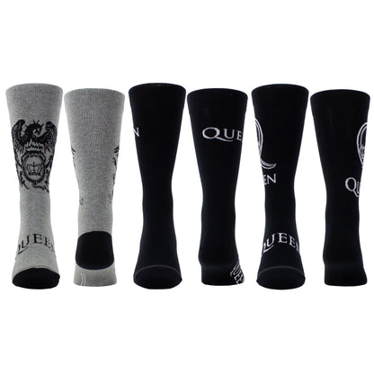 QUEEN ASSORTED CREW, 3 PAIR