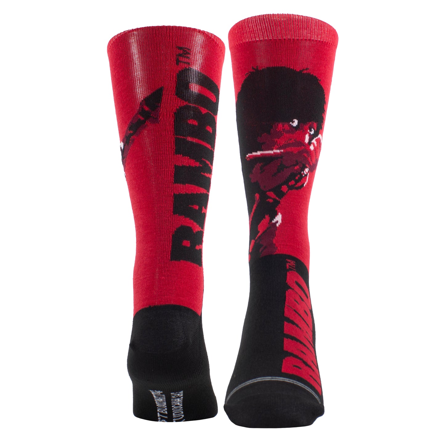 RAMBO BLK/RED CREW, 1 PAIR