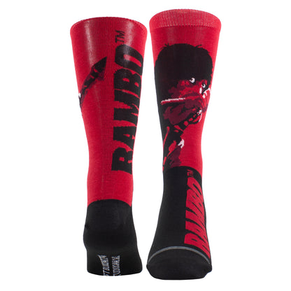 RAMBO BLK/RED CREW, 1 PAIR
