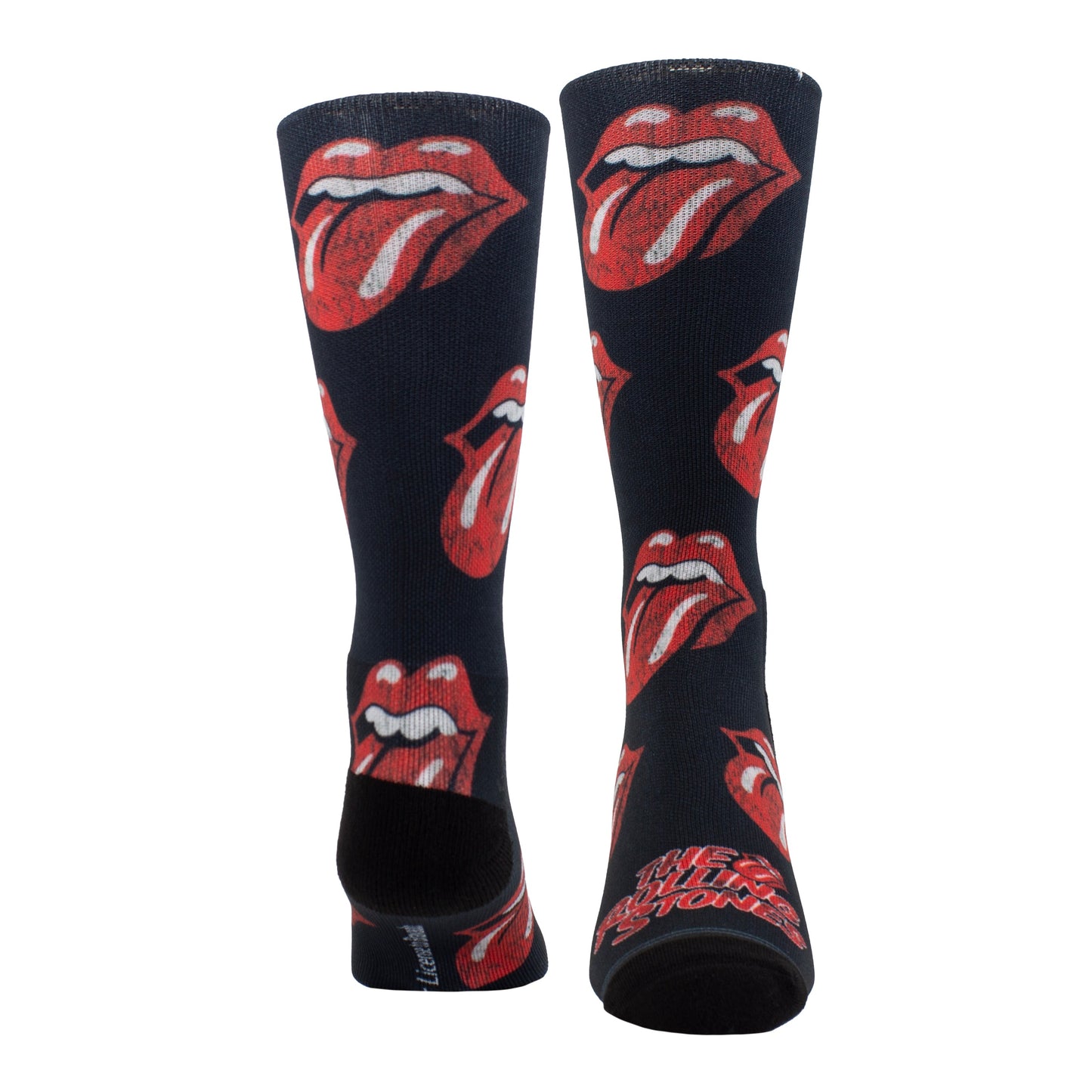 THE ROLLING STONES ALLOVER DISTRESSED TONGUES, 1 PAIR