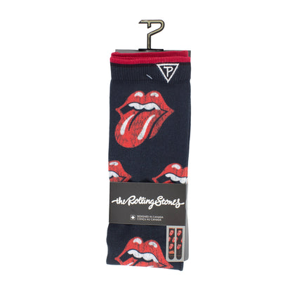 THE ROLLING STONES ALLOVER DISTRESSED TONGUES, 1 PAIR