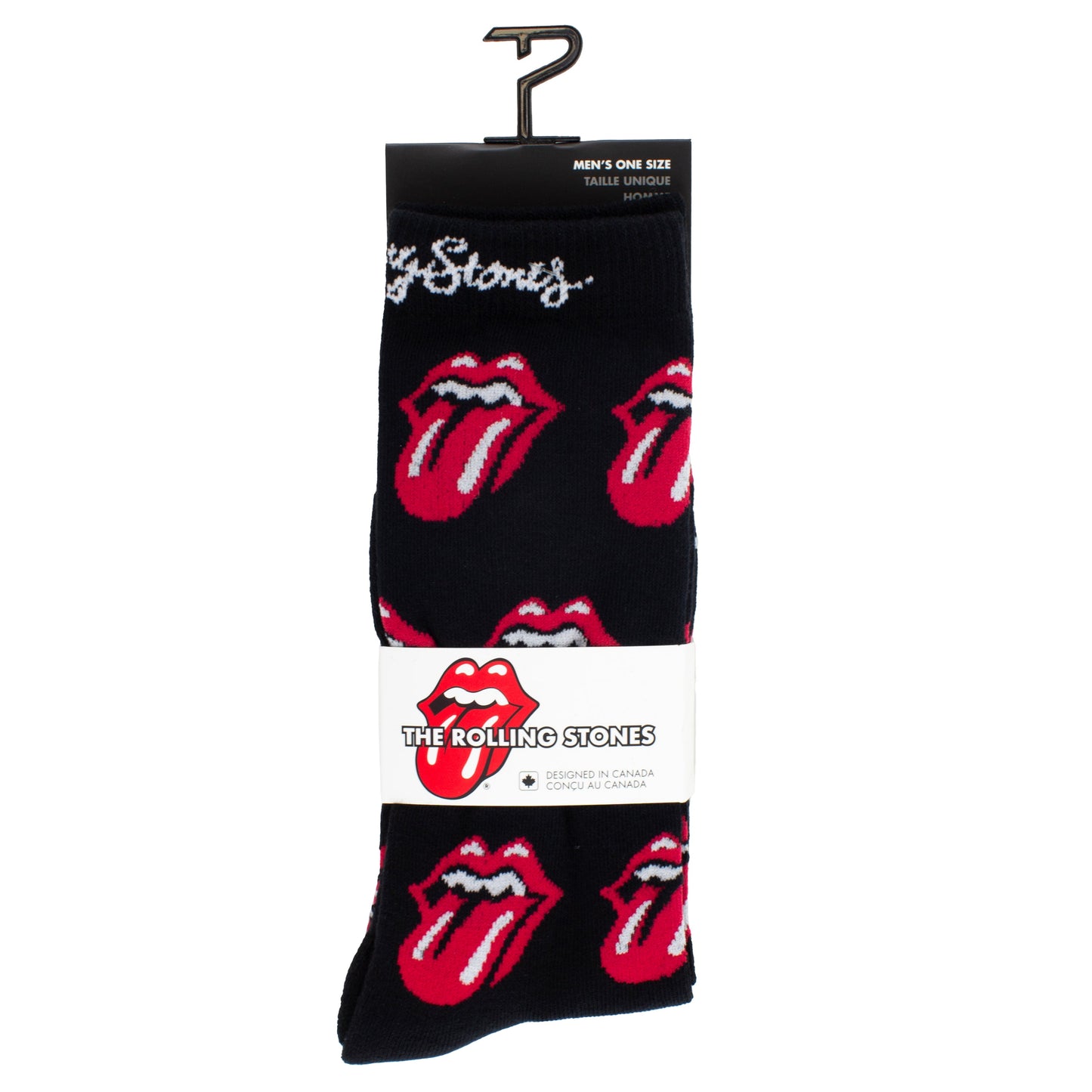 THE ROLLING STONES ALLOVER RED TONGUES CREW, 1 PAIR