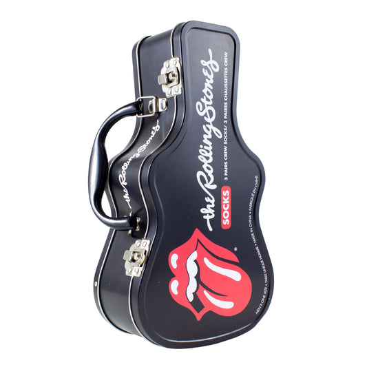 THE ROLLING STONES GUITAR TIN SOCK BOX, 3 PAIR