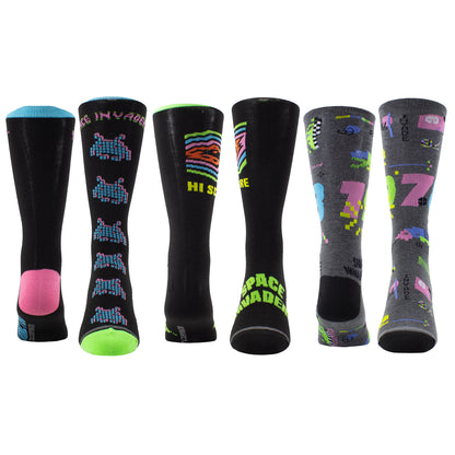 SPACE INVADERS GIFT BOX, 3 PAIR