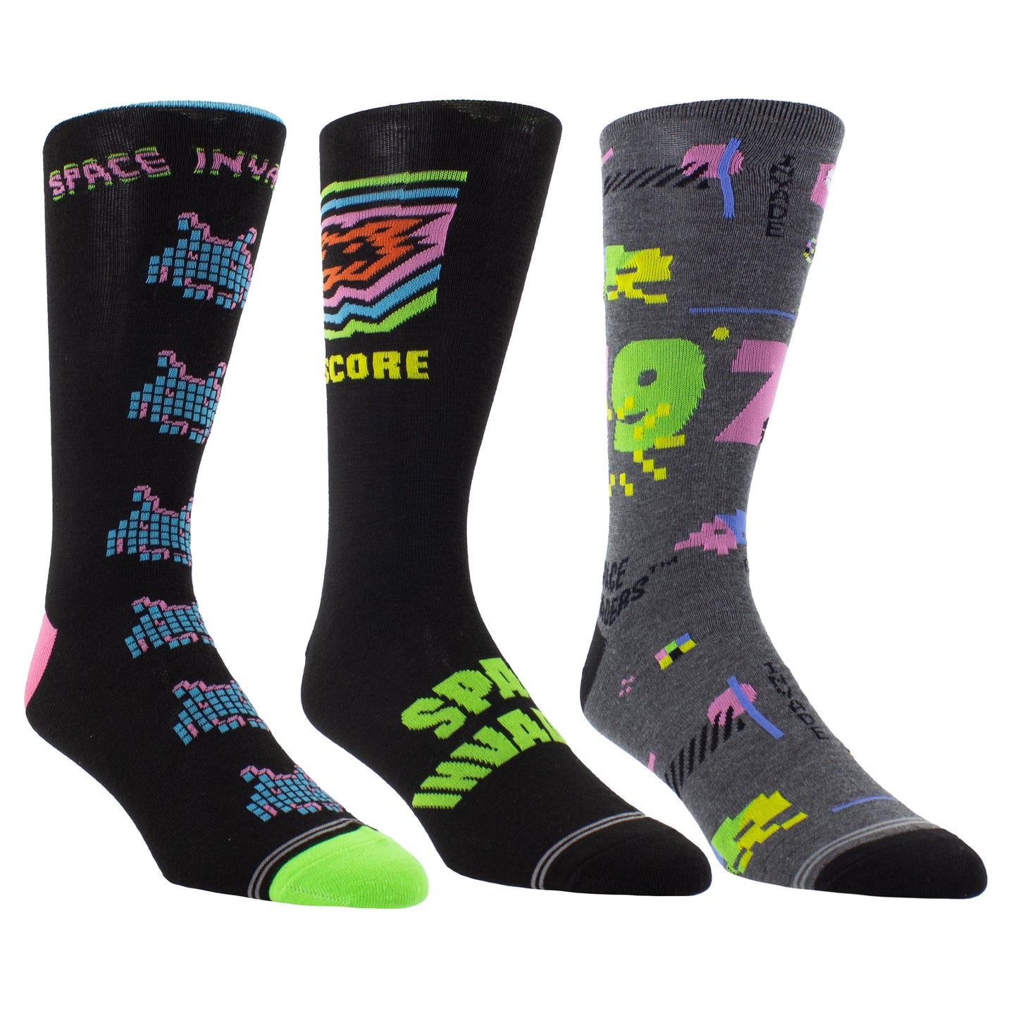 SPACE INVADERS GIFT BOX, 3 PAIR