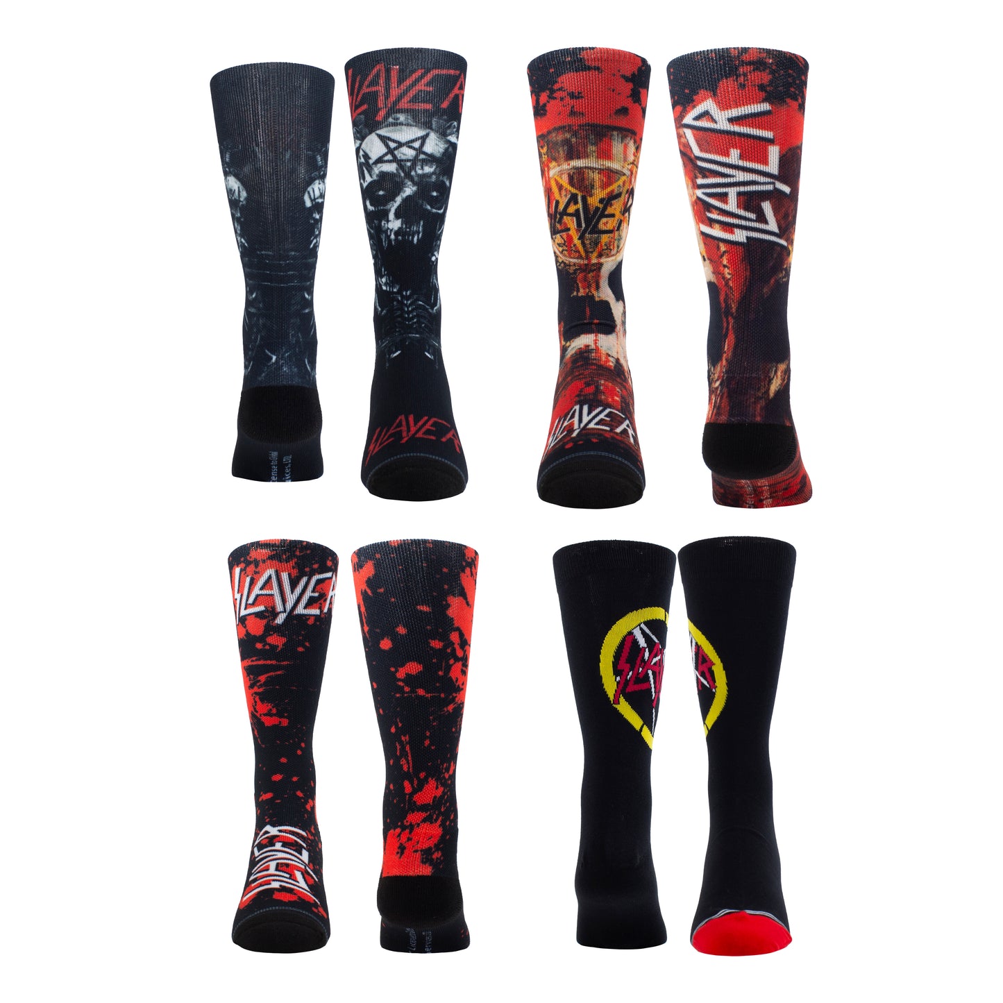 SLAYER SUPER FAN SOCK BUNDLE, 4 PAIRS