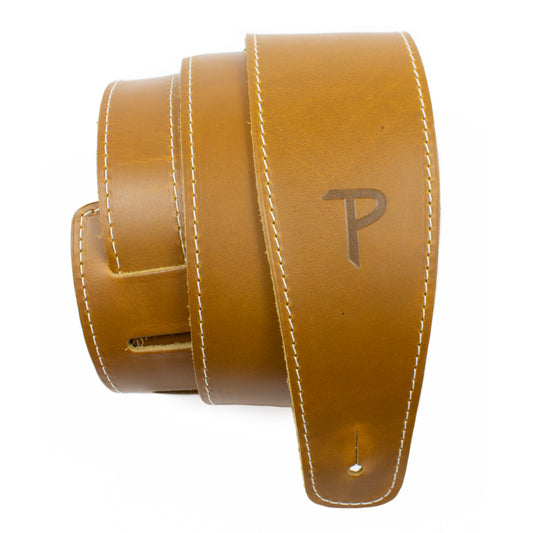 SUNFLOWER COLOUR BASEBALL LEATHER GUITAR STRAP