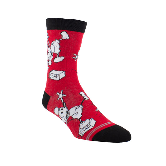 SMITHSONIAN MICKEY RED WOMEN'S CREW, 1 PAIR
