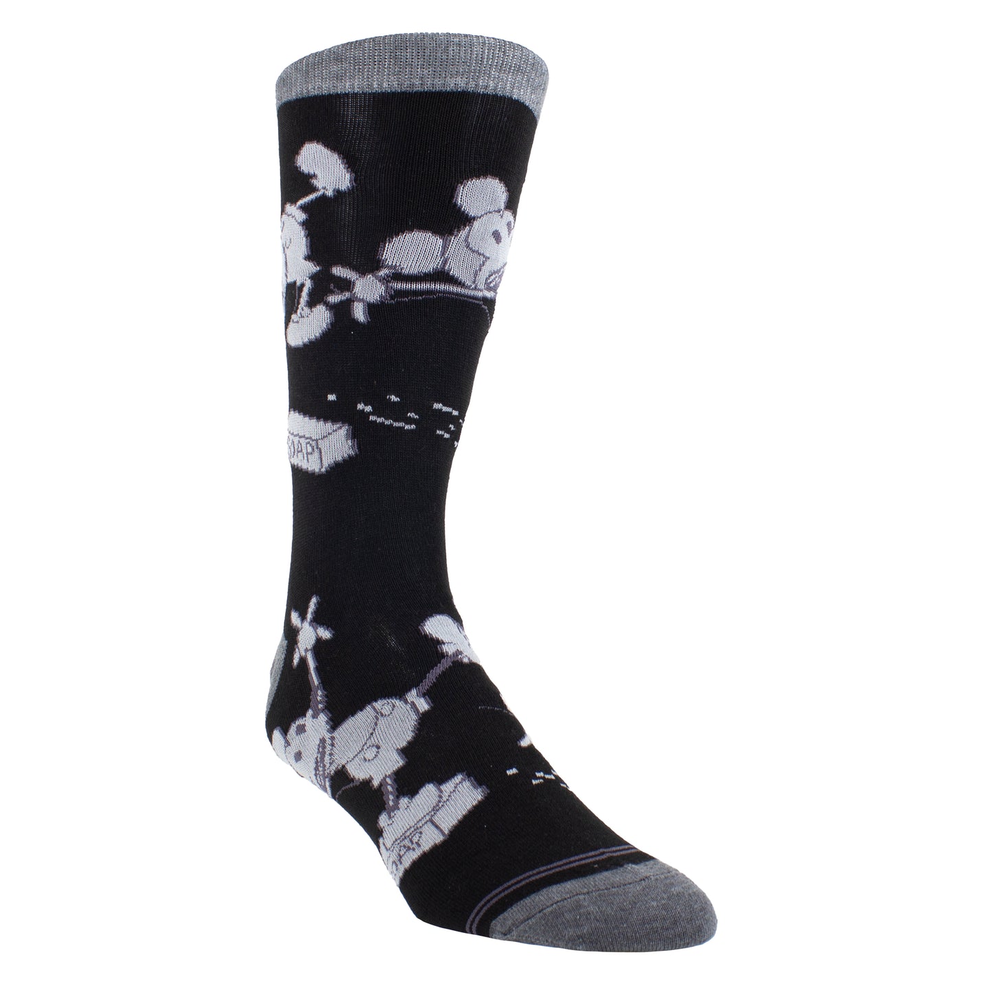 SMITHSONIAN MICKEY BLACK CREW, 1 PAIR