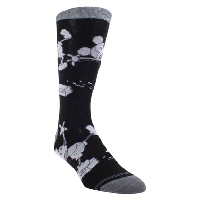SMITHSONIAN MICKEY BLACK CREW, 1 PAIR