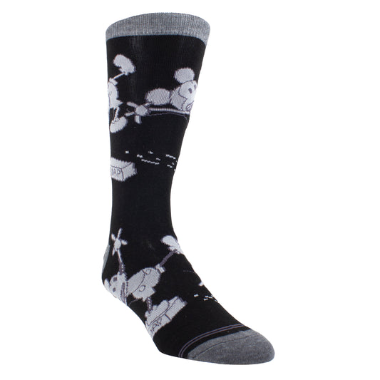 SMITHSONIAN MICKEY BLACK CREW, 1 PAIR