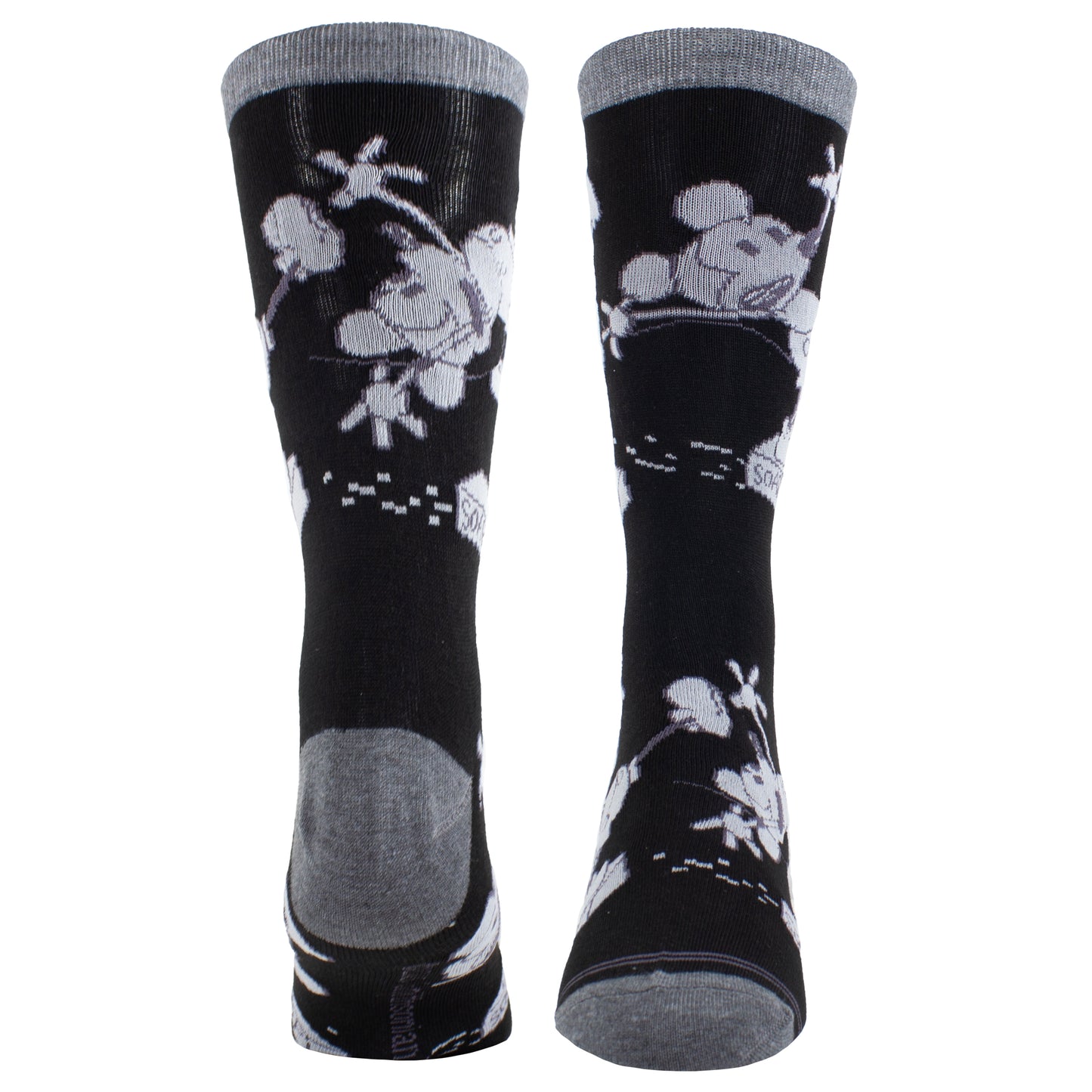 SMITHSONIAN MICKEY BLACK CREW, 1 PAIR