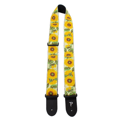 SUNFLOWER GARDEN JACQUARD GUITAR STRAP