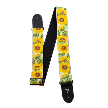 SUNFLOWER GARDEN JACQUARD GUITAR STRAP