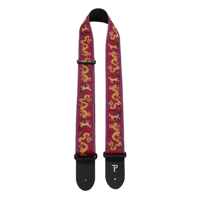 RED DRAGON WARRIOR JACQUARD GUITAR STRAP