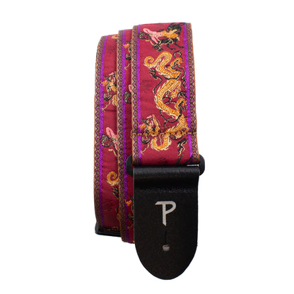 RED DRAGON WARRIOR JACQUARD GUITAR STRAP