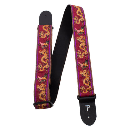 RED DRAGON WARRIOR JACQUARD GUITAR STRAP