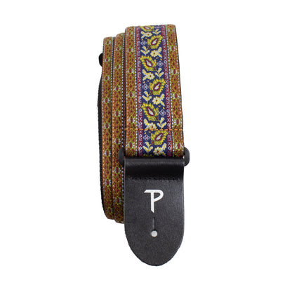 FLORAL PAISLEY JACQUARD GUITAR STRAP