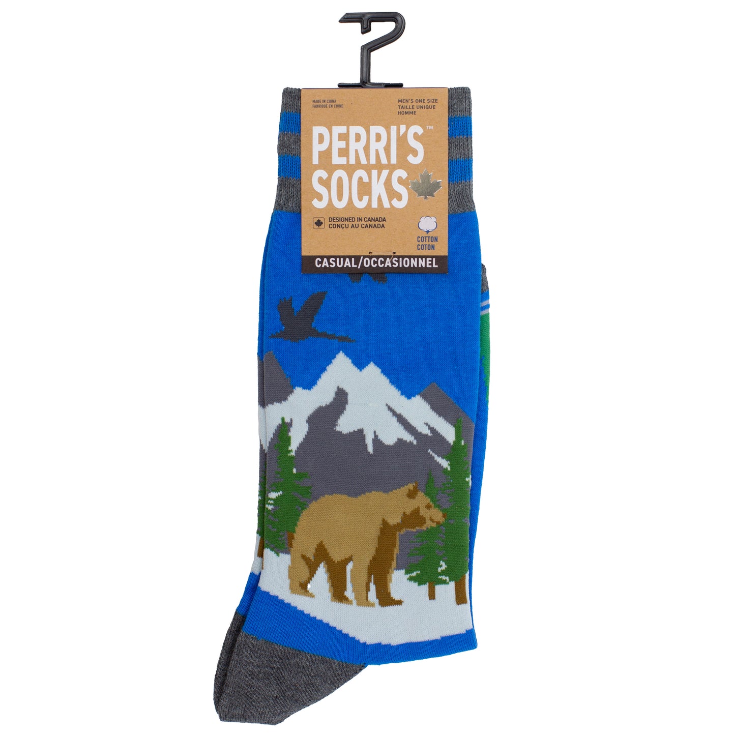 PERRI’S SOCKS™  THE GREAT OUTDOORS WEEKEND SOCKS BEAR MOUNTAIN, 1 Pair