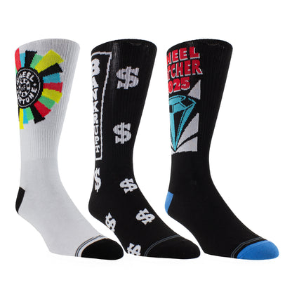 WHEEL OF FORTUNE ASSORTED CREW, 3 PAIR