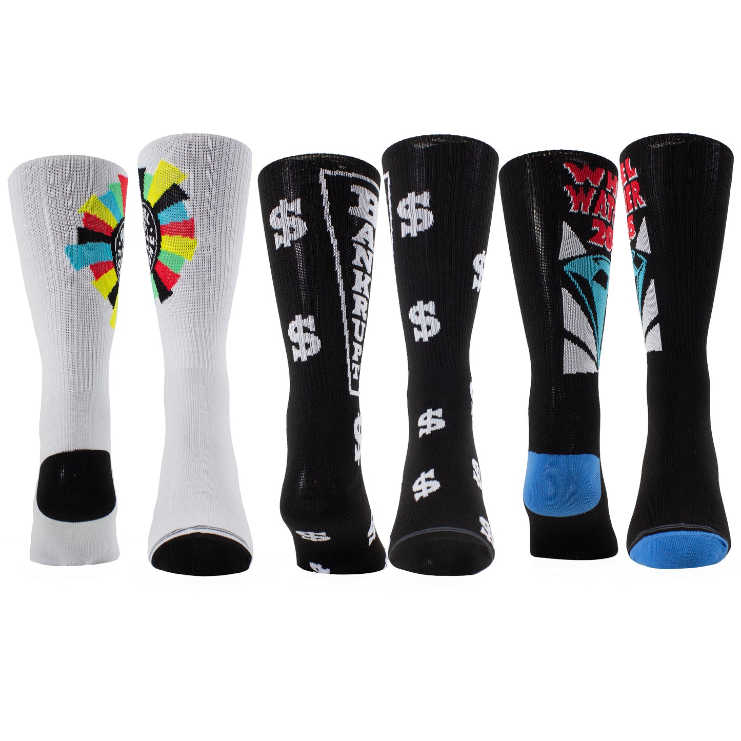 WHEEL OF FORTUNE ASSORTED CREW, 3 PAIR