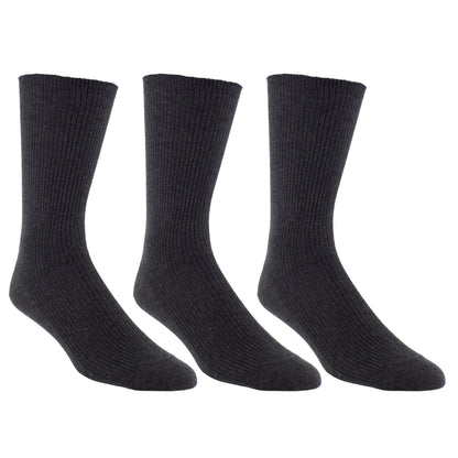 PERRI’S SOCKS™ WELLNESS NON-ELASTIC COTTON CREW, 3 PAIR