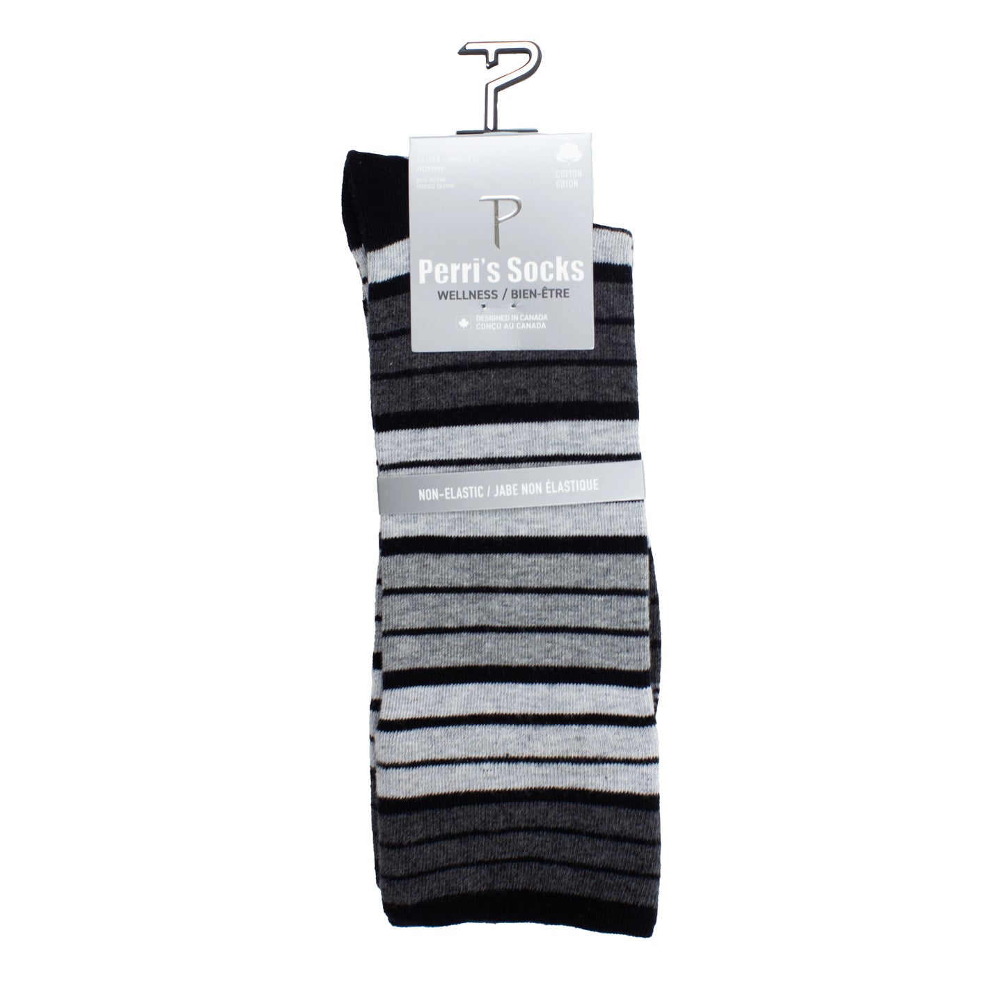 PERRI'S WELLNES MENS COTTON CREW, 1PR
