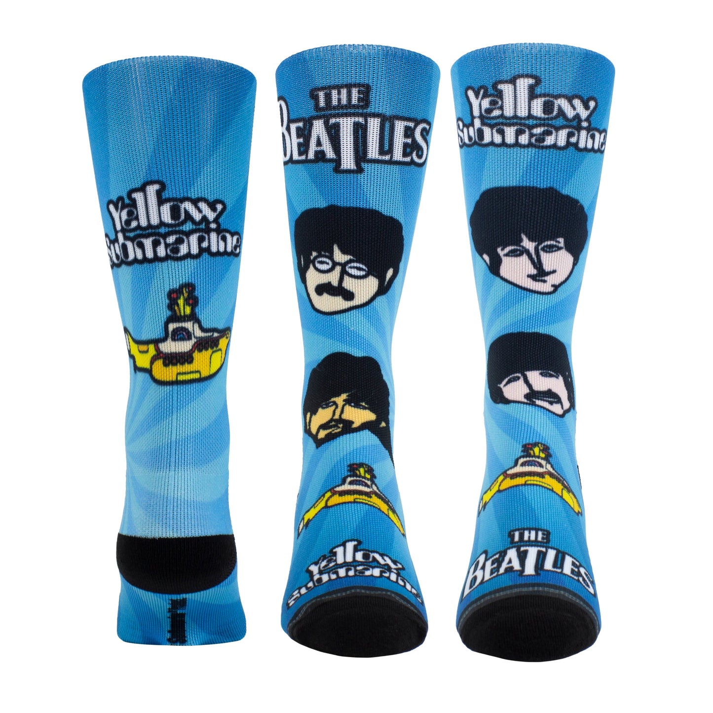 THE BEATLES YELLOW SUBMARINE PSYCHEDELLIC FACES SOCKS, 1 PAIR