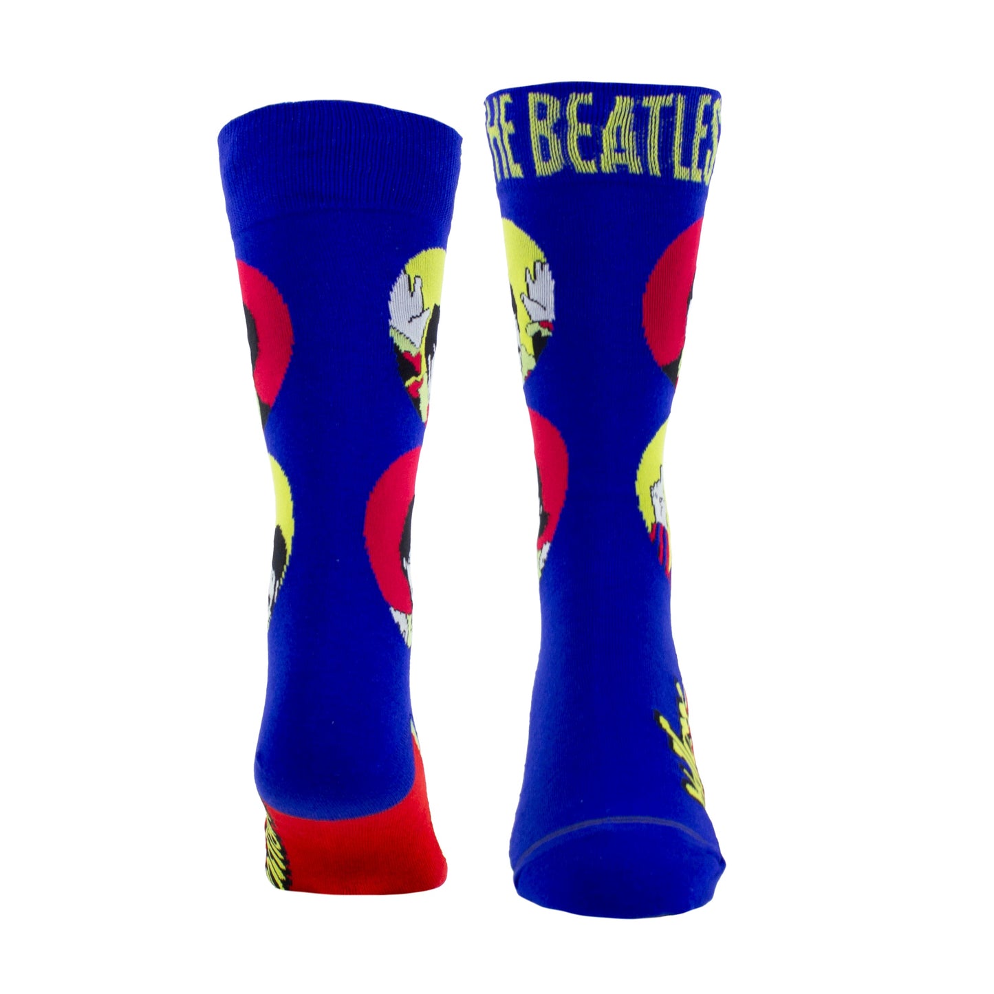 THE BEATLES YELLOW SUBMARINE WINDOW FACES SOCKS, 1 PAIR