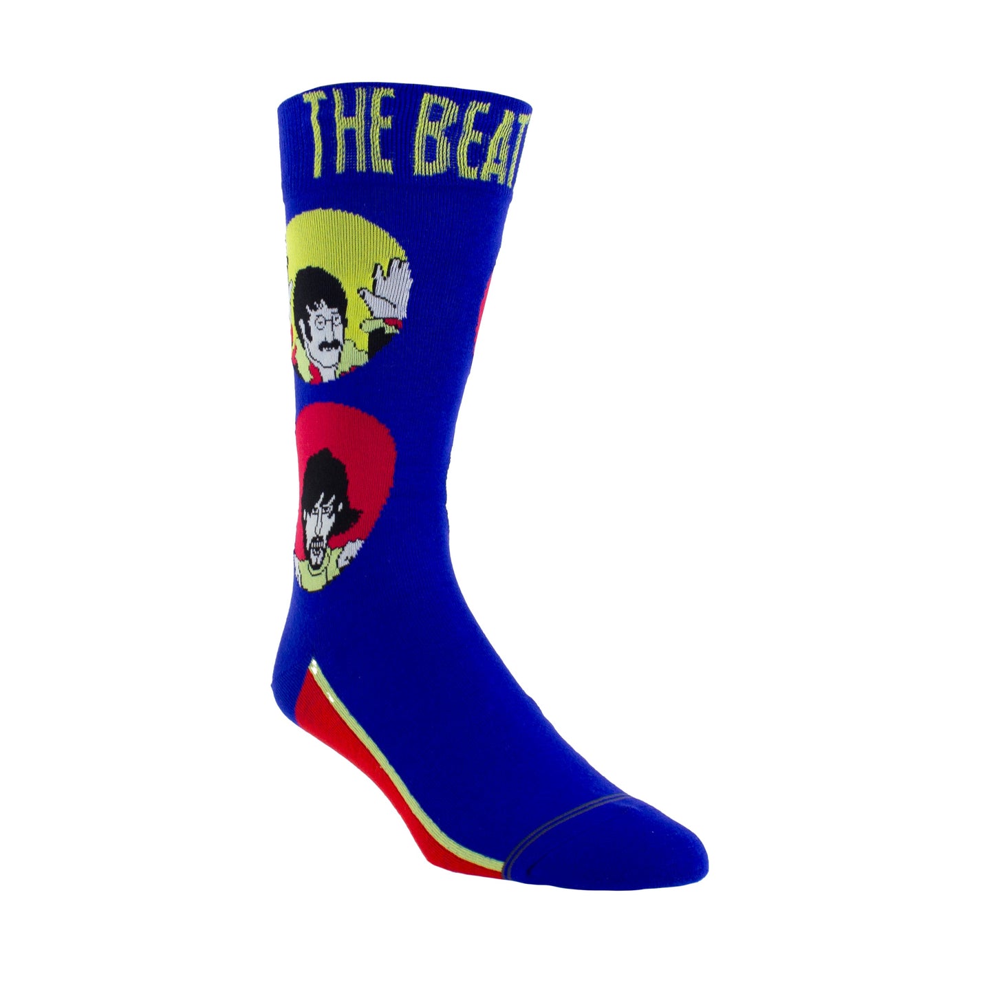 THE BEATLES YELLOW SUBMARINE WINDOW FACES SOCKS, 1 PAIR