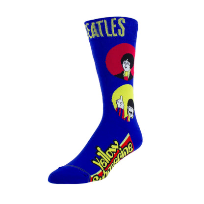 THE BEATLES YELLOW SUBMARINE WINDOW FACES SOCKS, 1 PAIR